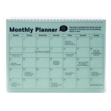 สมุดแพลนเนอร์ แบบตั้งโต๊ะ ROPAMODA รุ่น MONTH DESK PLANNER 85025 ขนาด 23.7 X 23.1 ซม. สีเขียว_0